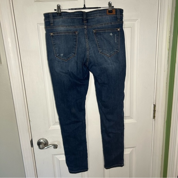 Judy Blue Buffalo Plaid Patch Distressed Skinny Jeans, Size 13/31 Style JB8268DK - Picture 8 of 15